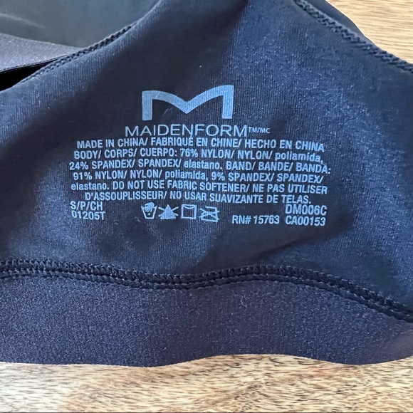 Maidenform black Sporty Racerback wireless Sports Bra - Picture 9 of 9